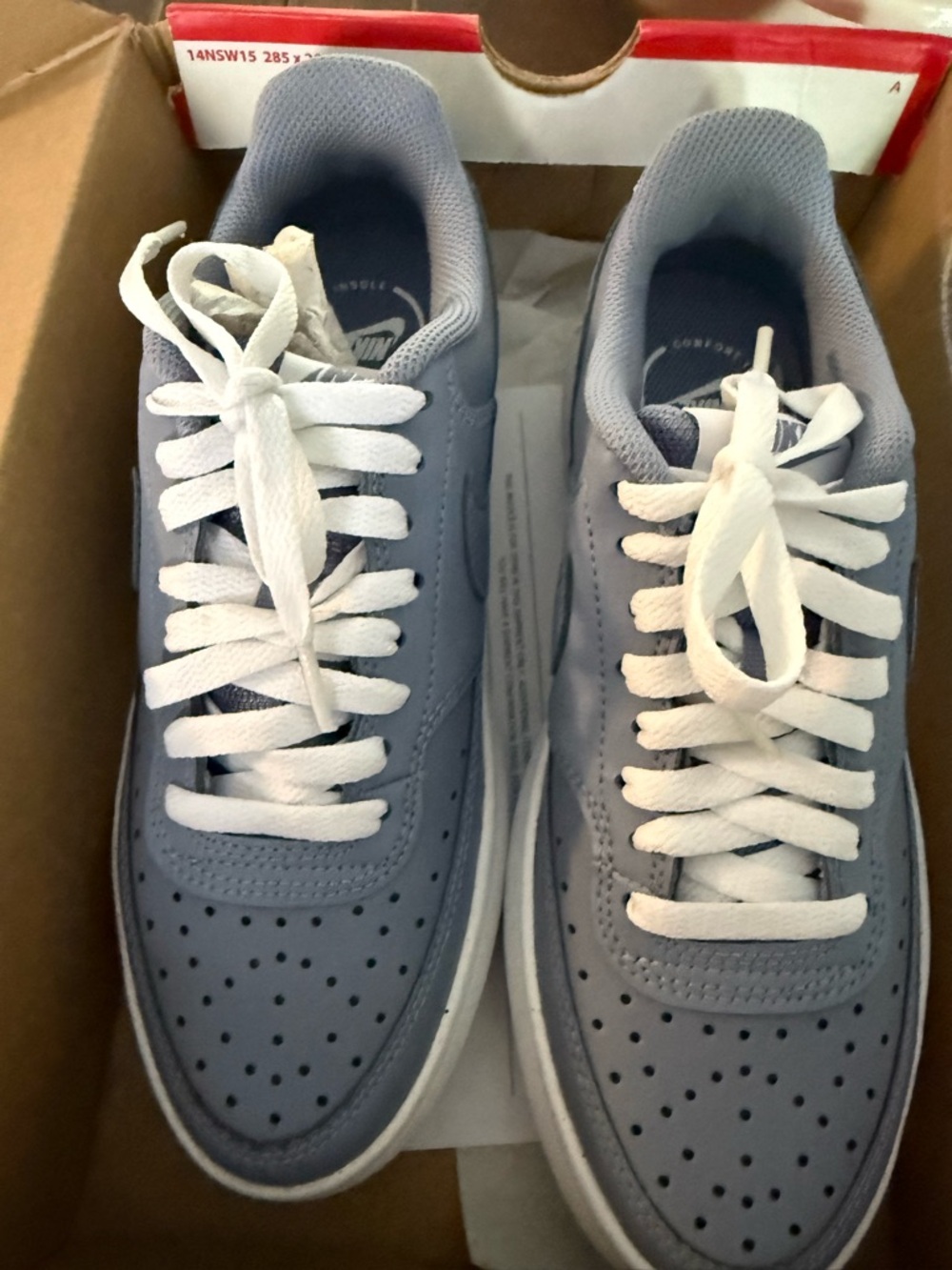 Nike Women’s Sneakers in Light Blue and White